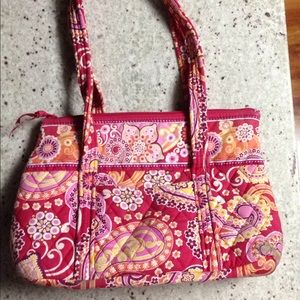 Vera Bradley Raspberry Fizz Paisley Shoulder Bag